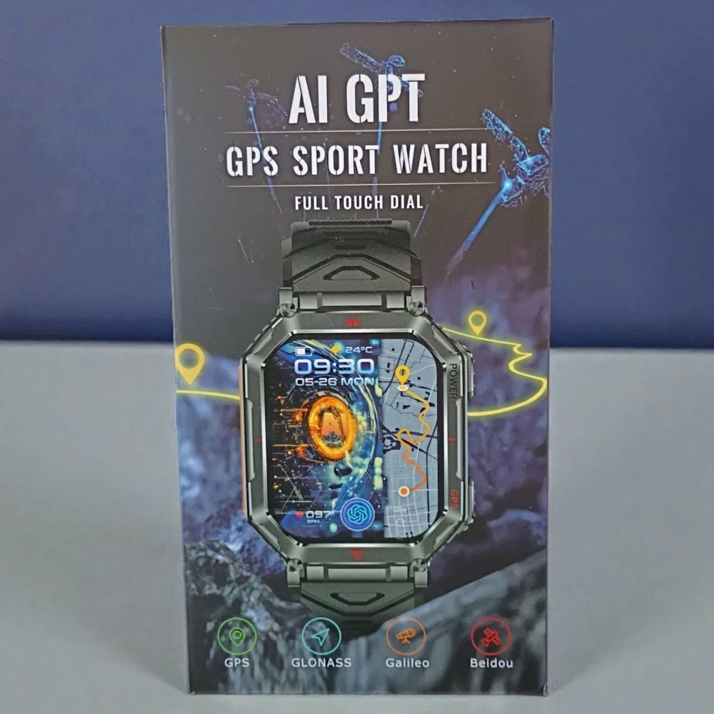 Military GPS Sports Tracker Smart Watch 3ATM Waterproof Fitness Health Monitor